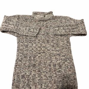 Arizona Jean Company Marled Turtleneck Sweater in Black and Cream